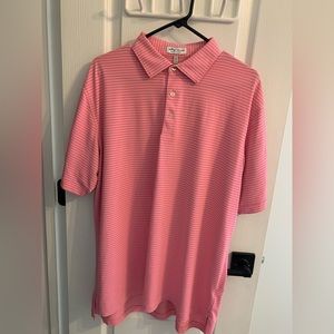 MEN’S LARGE PINK PETER MILLAR GOLF POLO